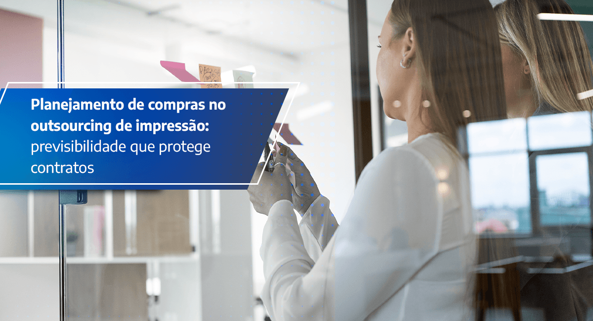 Planejamento de compras no outsourcing de impressão: previsibilidade que protege contratos